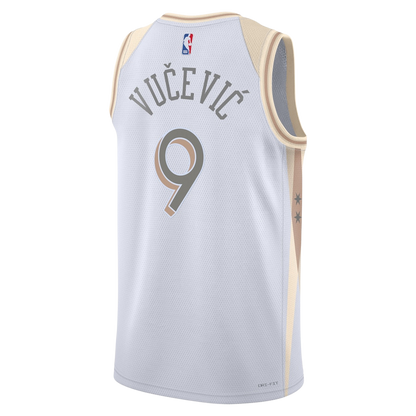 Nikola Vučević #9 Chicago Bulls White City Edition Jersey
