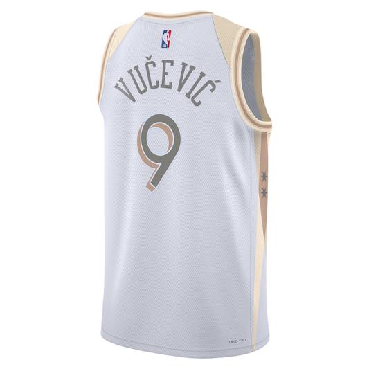 Nikola Vučević #9 Chicago Bulls White City Edition Jersey