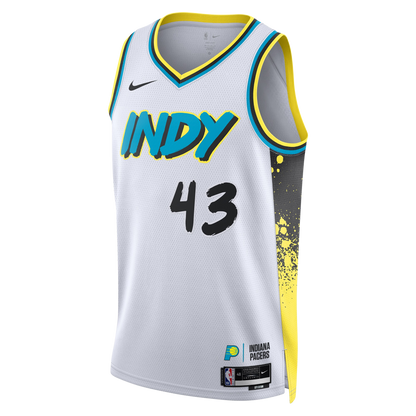 Pascal Siakam #43 Indiana Pacers White City Edition Jersey