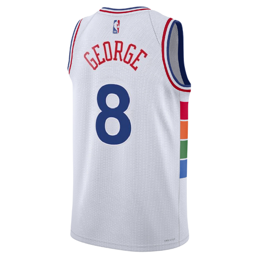 Paul George #8 Philadelphia 76ers White City Edition Jersey