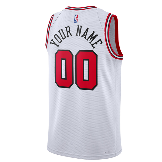 Personalized Chicago Bulls White Association Jersey