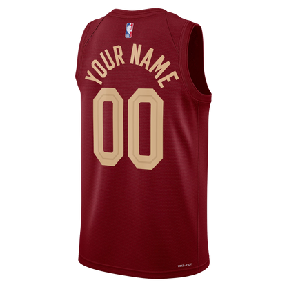 Personalized Cleveland Cavaliers Burgundy Icon Jersey