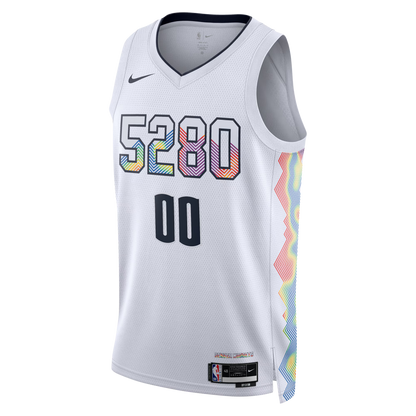 Personalized Denver Nuggets White City Edition Jersey
