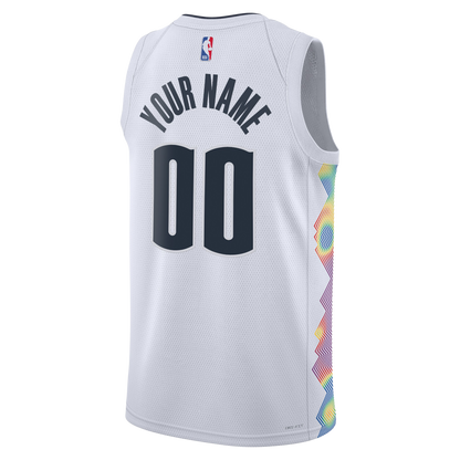 Personalized Denver Nuggets White City Edition Jersey