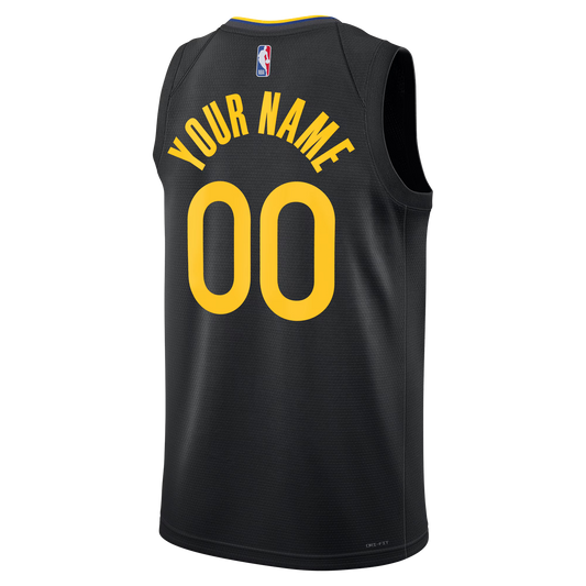 Personalized Golden State Warriors Black Statement Jersey