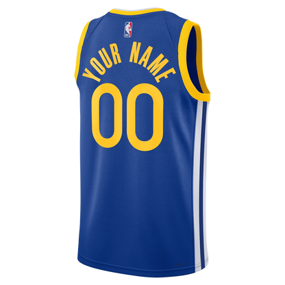 Personalized Golden State Warriors Royal Blue Icon Jersey