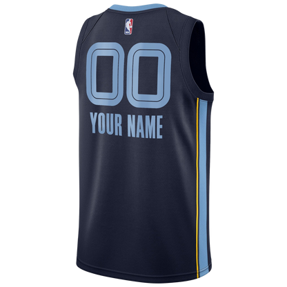 Personalized Memphis Grizzlies Navy Icon Jersey