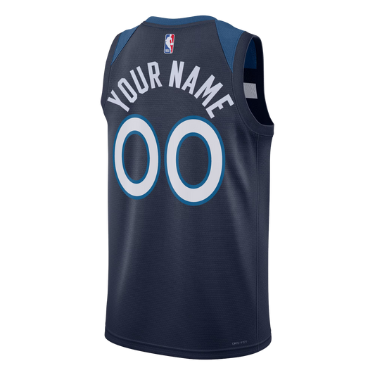 Personalized Minnesota Timberwolves Navy Icon Jersey