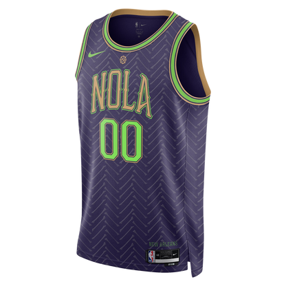 Personalized New Orleans Pelicans Purple City Edition Jersey