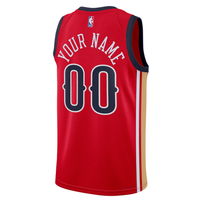 Personalized New Orleans Pelicans Red Statement Jersey