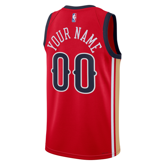 Personalized New Orleans Pelicans Red Statement Jersey