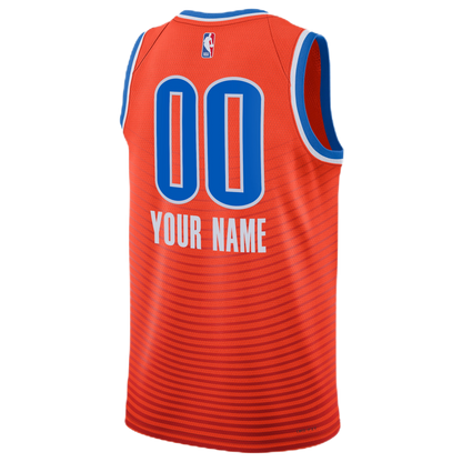 Personalized Oklahoma City Thunder Orange Statement Jersey