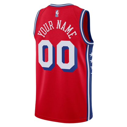 Personalized Philadelphia 76ers Red Statement Jersey
