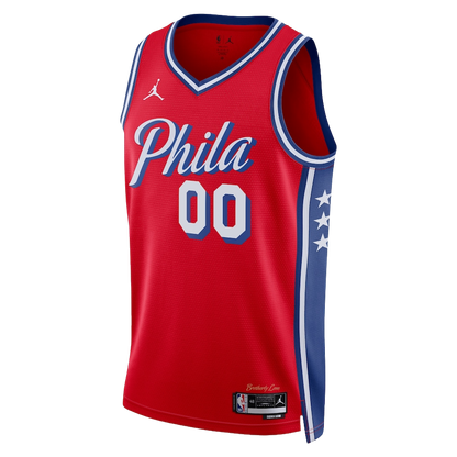 Personalized Philadelphia 76ers Red Statement Jersey