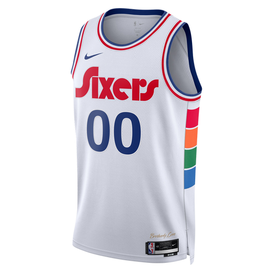Custom Philadelphia 76ers White City Edition Jersey