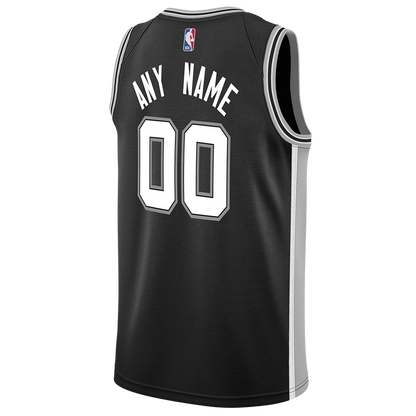 Personalized San Antonio Spurs Black Icon Jersey