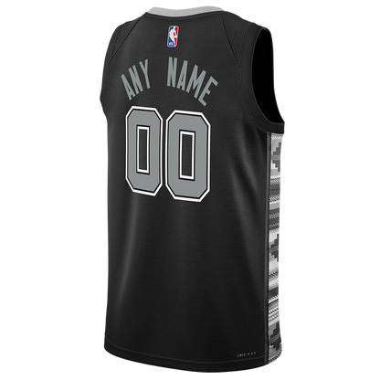 Personalized San Antonio Spurs Black Statement Jersey