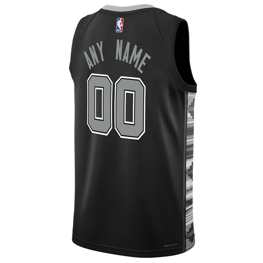 Personalized San Antonio Spurs Black Statement Jersey