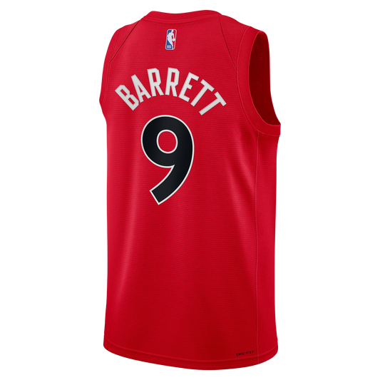 RJ Barrett #9 Toronto Raptors Red Icon basketball Jersey