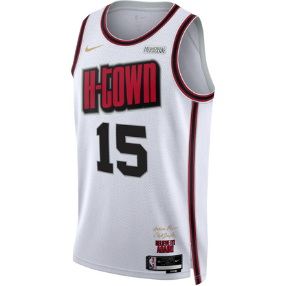 Reed Sheppard #15 Houston Rockets White City Edition Basketball Jersey