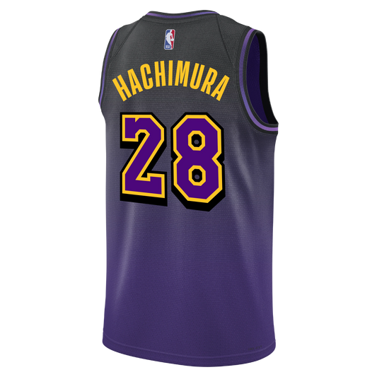 Rui Hachimura #28 Los Angeles Lakers Purple City Edition Jersey