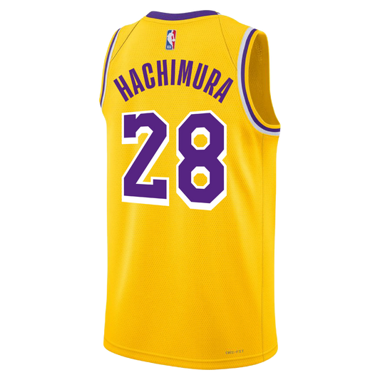 Rui Hachimura #28 Los Angeles Lakers Yellow Icon Jersey