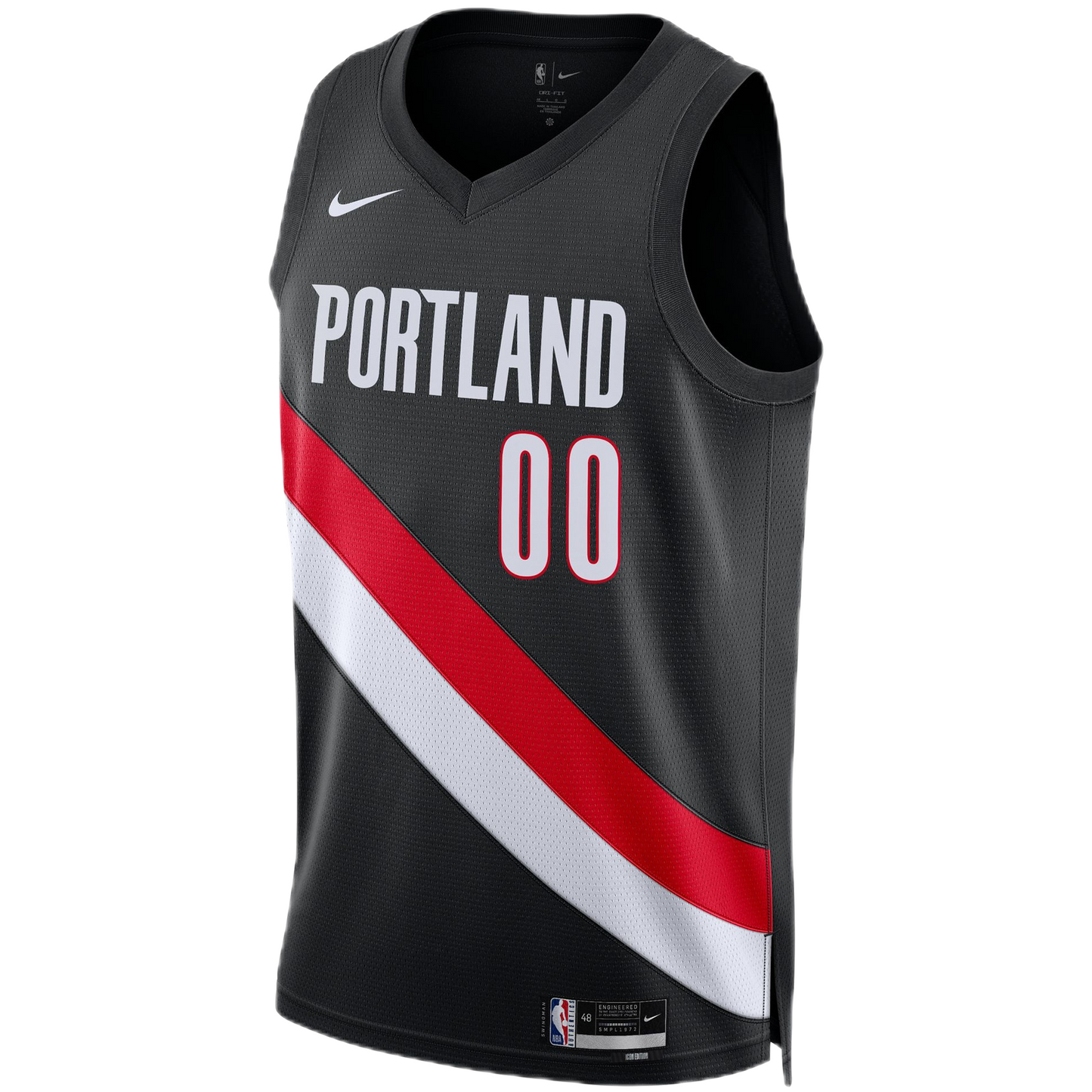 Scoot Henderson #00 Portland Trail Blazers Black Icon Jersey