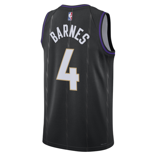 Scottie Barnes #4 Toronto Raptors Black City Edition Jersey