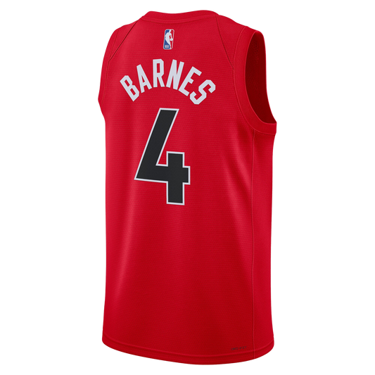 Scottie Barnes #4 Toronto Raptors Red Icon Jersey