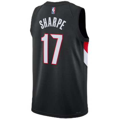 Shaedon Sharpe #17 Portland Trail Blazers Black Icon Jersey
