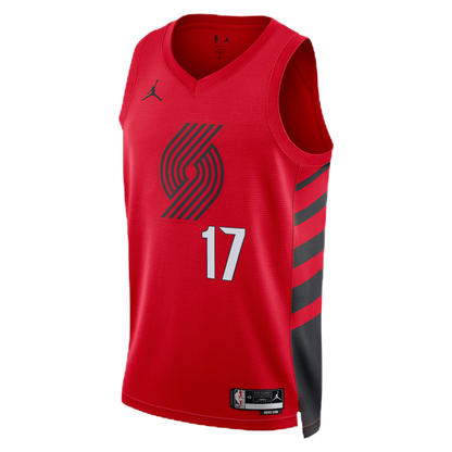 Shaedon Sharpe #17 Portland Trail Blazers Red Statement Jersey