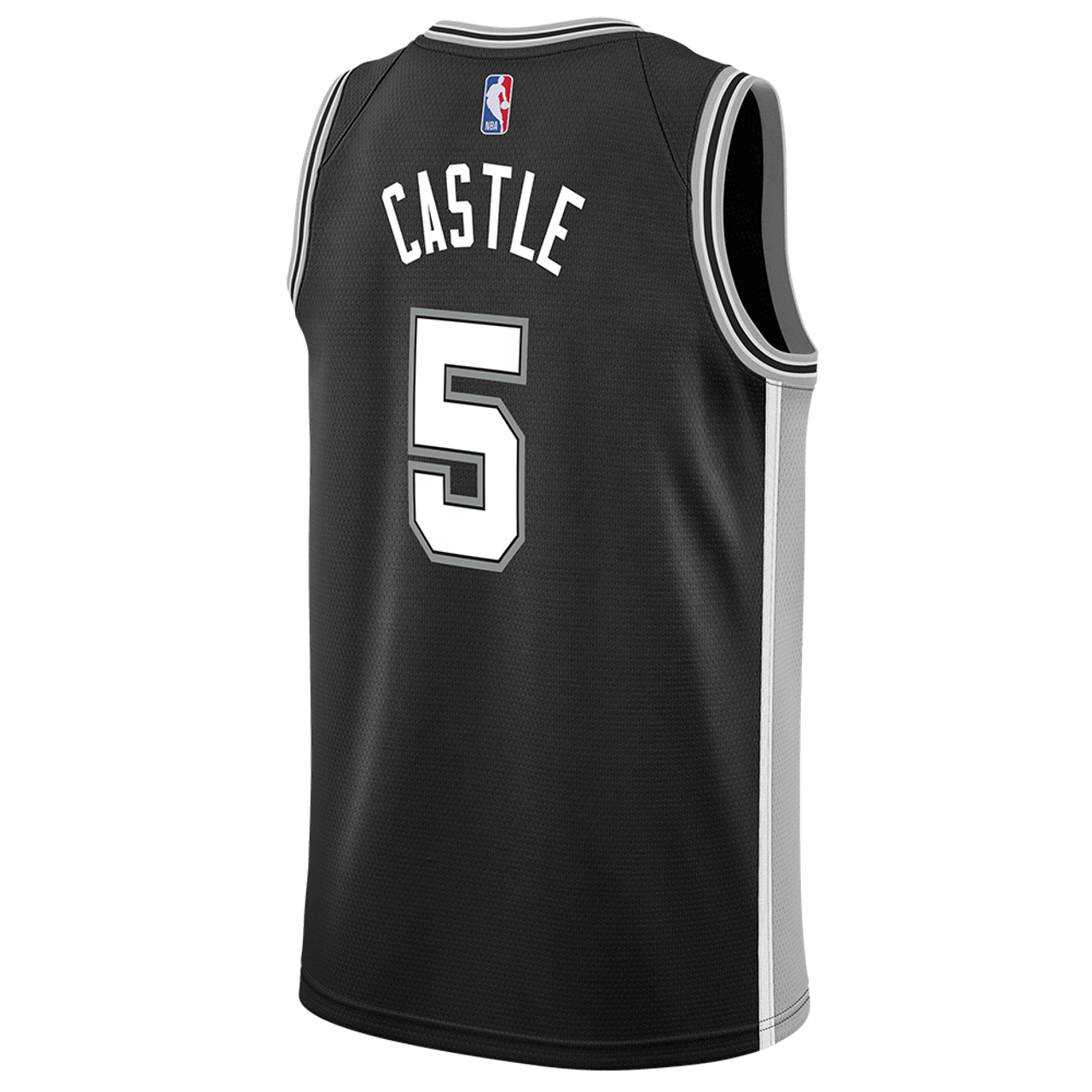 Stephon Castle #5 San Antonio Spurs Black Icon Jersey