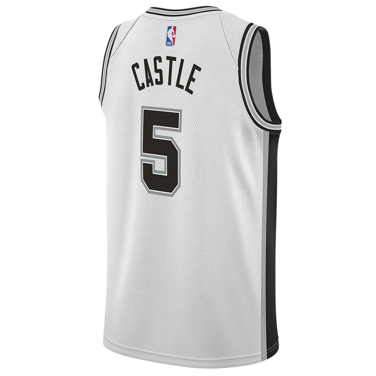 Stephon Castle #5 San Antonio Spurs White Association Jersey