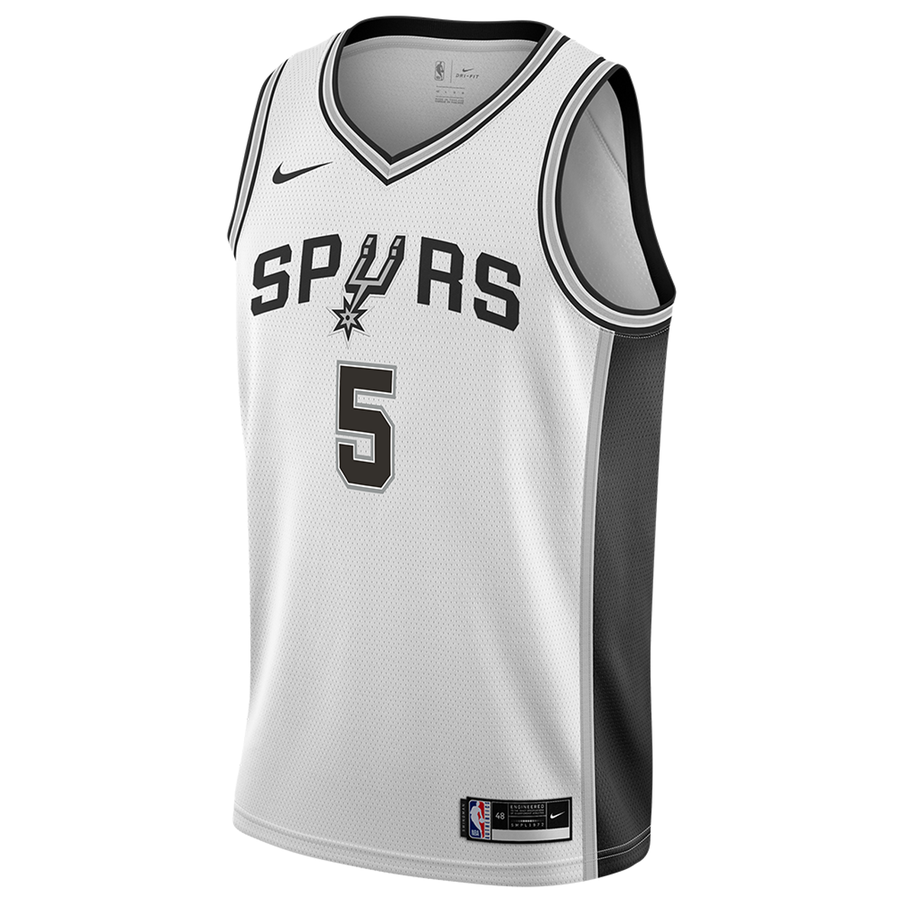 Stephon Castle #5 San Antonio Spurs White Association Jersey