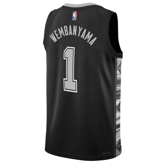 Victor Wembanyama #1 San Antonio Spurs Black Statement Jersey