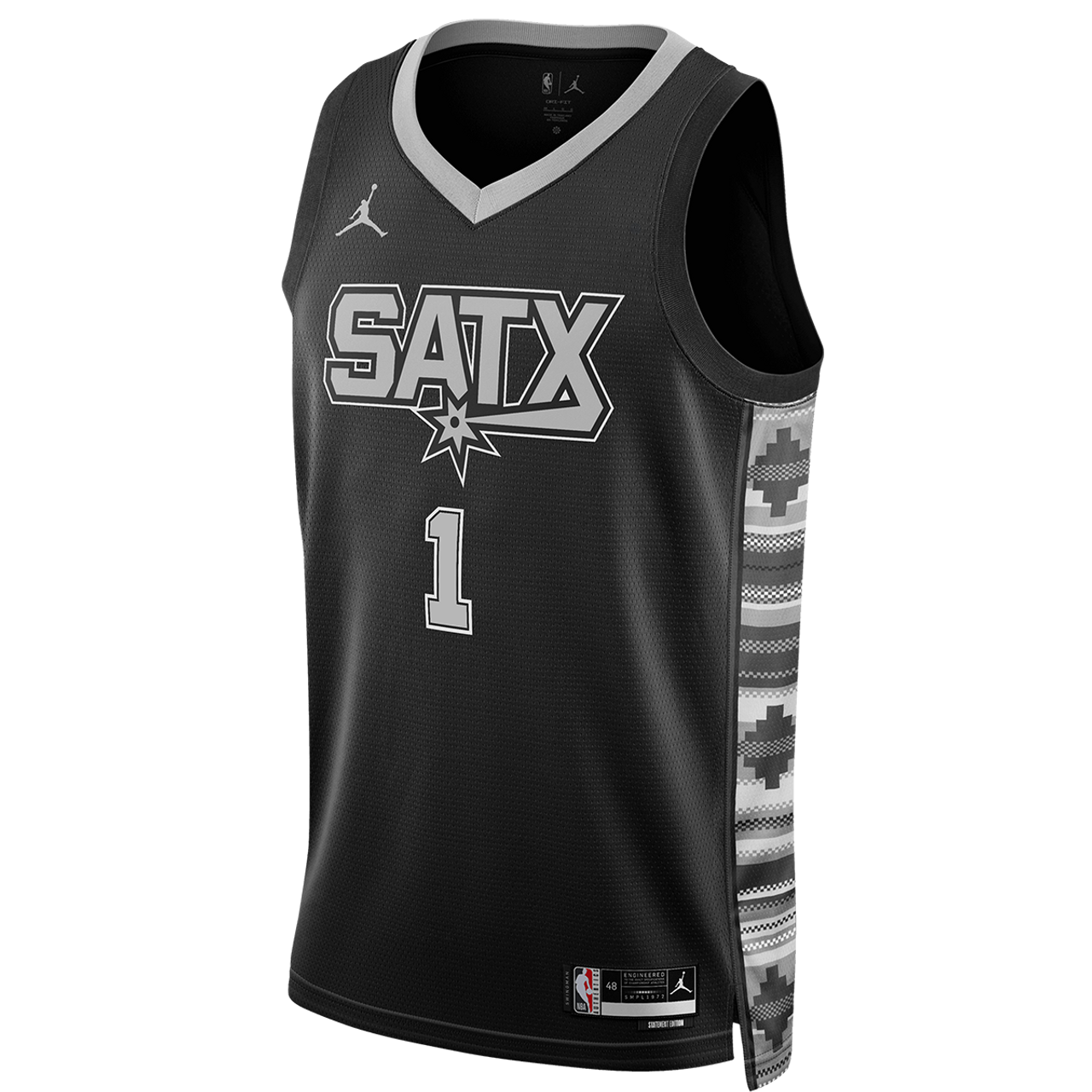 Victor Wembanyama #1 San Antonio Spurs Black Statement Jersey