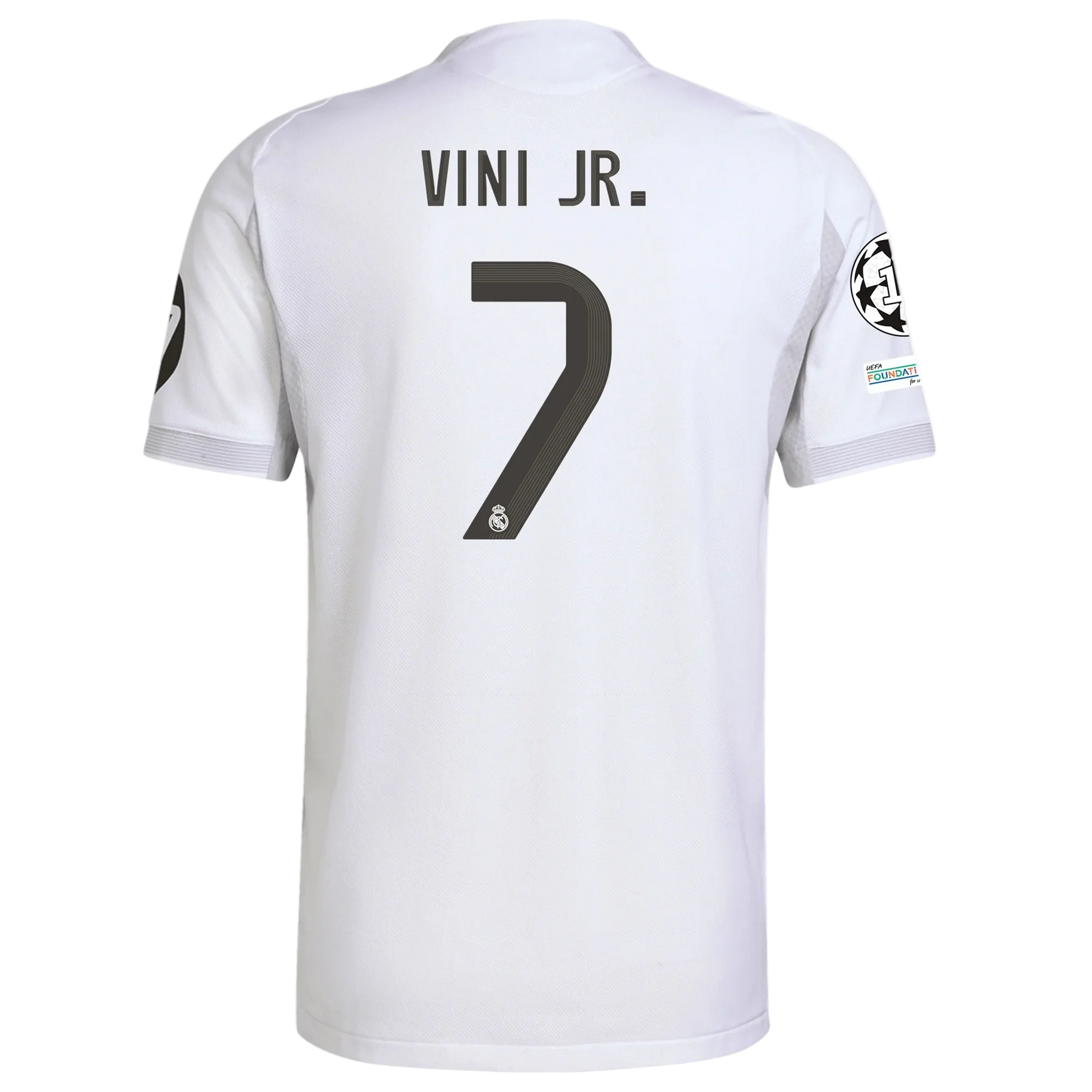 White sports jersey with 'Vini Jr.' and number '7' 