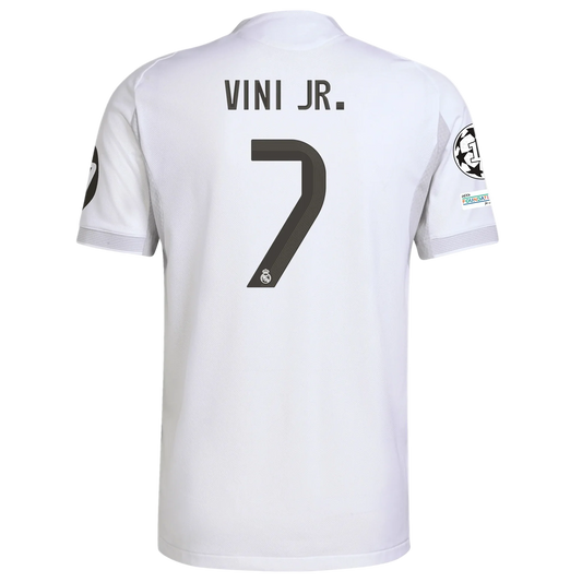 White sports jersey with 'Vini Jr.' and number '7' 