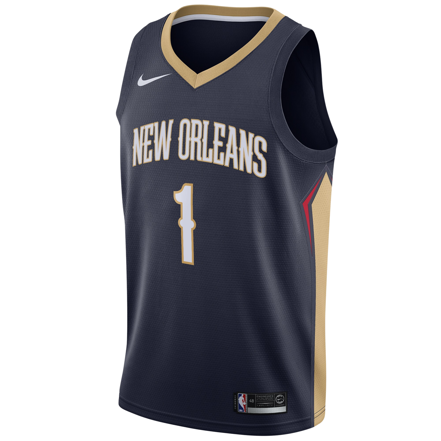 Zion Williamson #1 New Orleans Pelicans Navy Icon Jersey