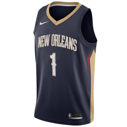 Zion Williamson #1 New Orleans Pelicans Navy Icon Jersey