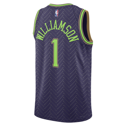 Zion Williamson #1 New Orleans Pelicans Purple City Edition Jersey