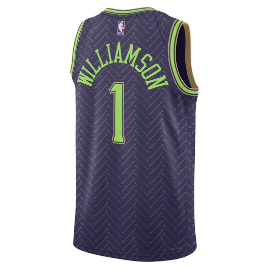 Zion Williamson #1 New Orleans Pelicans Purple City Edition Jersey