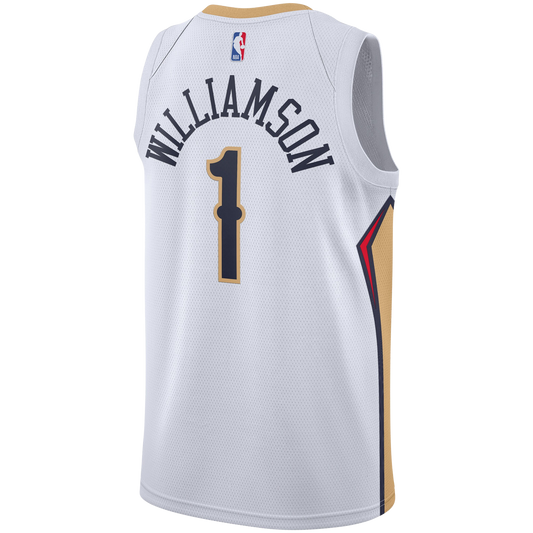 Zion Williamson #1 New Orleans Pelicans White Association Jersey