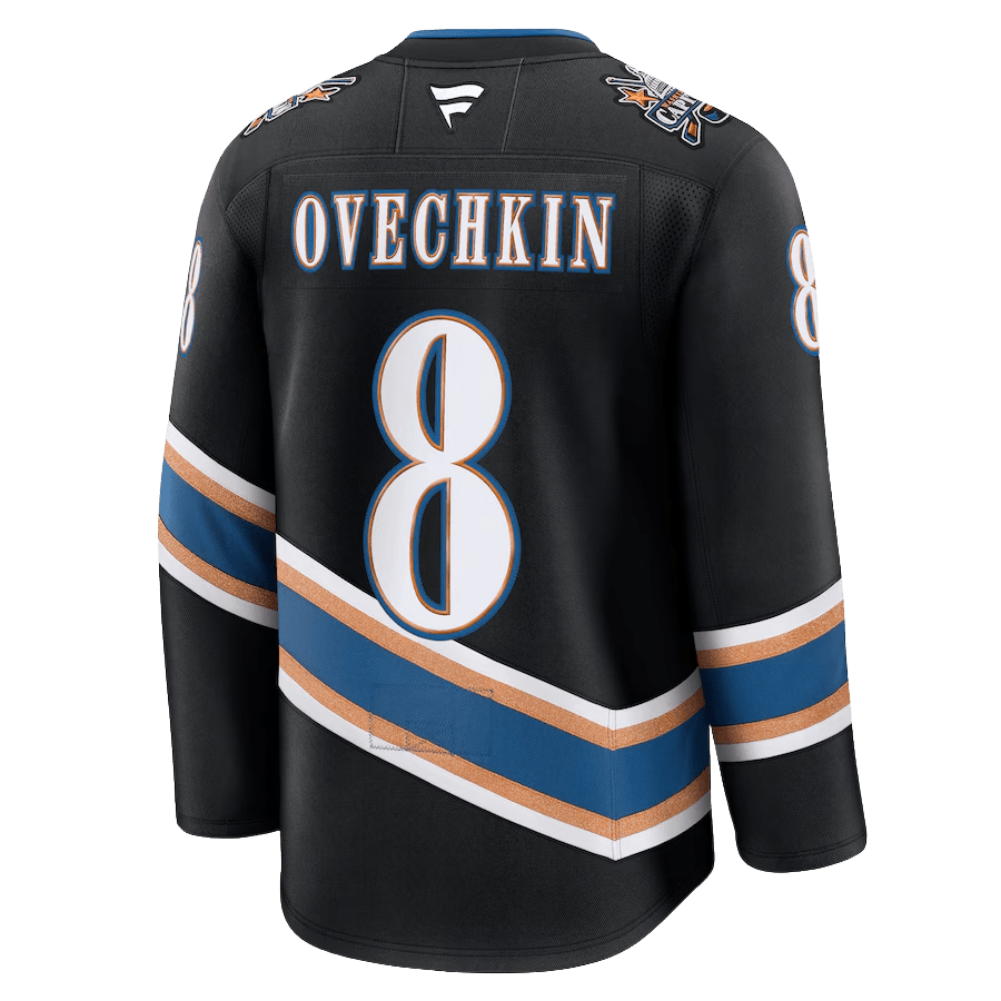 Alexander Ovechkin 8 Washington Capitals Black Alternate 50th Anniversary Jersey - Elite Zone Sports