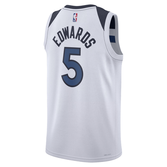 Anthony Edwards 5 Minnesota Timberwolves White Association Jersey - Elite Zone Sports