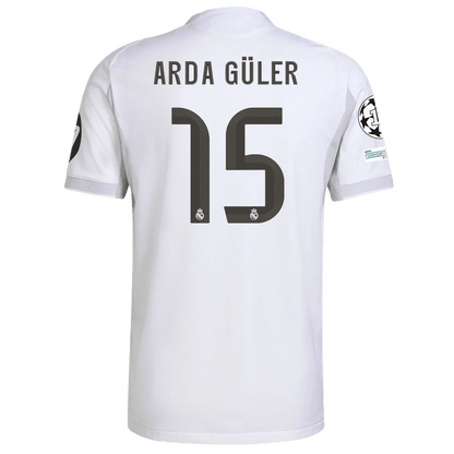 Arda Guler 15 Real Madrid Home 25/26 White Fan Jersey - Elite Zone Sports