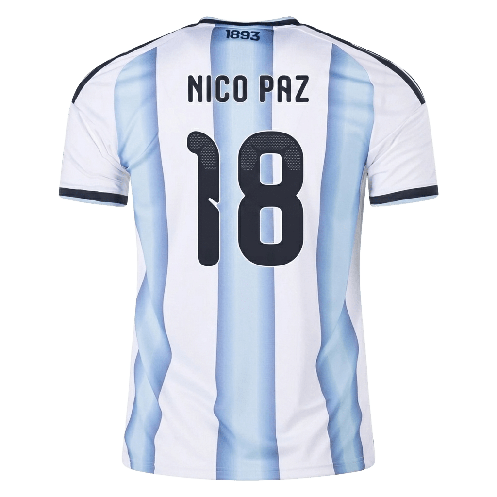 Argentina 2026 Home Jersey Nico Paz 18 - Elite Zone Sports