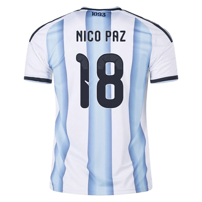 Argentina 2026 Home Jersey Nico Paz 18 - Elite Zone Sports