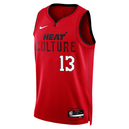 Bam Adebayo 13 Miami Heat Culture Red City Edition Jersey - Elite Zone Sports