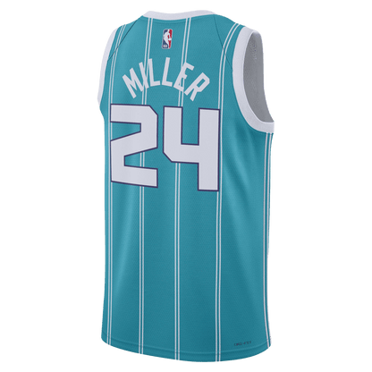 Brandon Miller 24 Charlotte Hornets Teal Icon Jersey - Elite Zone Sports